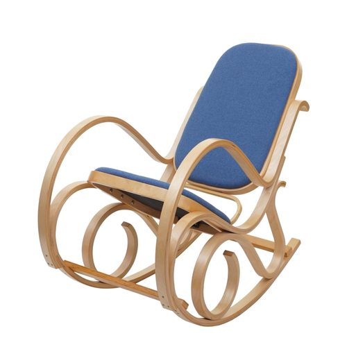 4057651421827 - Schaukelstuhl Gallarate Schwingsessel Fernsehsessel Massiv-Holz ~ Eiche-Optik Stoff Textil blau 4057651421827 - Schaukelstuhl Gallarate Schwingsessel Fernsehsessel Massiv-Holz ~ Eiche-Optik Stoff Textil blau