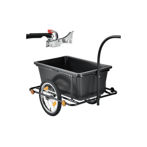 4260304766446 - Fahrradanhänger 90 Liter - Lastenanhänger mit Kupplung & Deichsel - Anhänger für Fahrrad 40 kg Zuladung - Transportanhänger mit Plane - Juskys 4260304766446 - Fahrradanhänger 90 Liter - Lastenanhänger mit Kupplung & Deichsel - Anhänger für Fahrrad 40 kg Zuladung - Transportanhänger mit Plane - Juskys