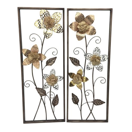 4046884050119 - Möbel Direkt Online - Wanddekoration Blumen 2tlg bronce gold 4046884050119 - Möbel Direkt Online - Wanddekoration Blumen 2tlg bronce gold
