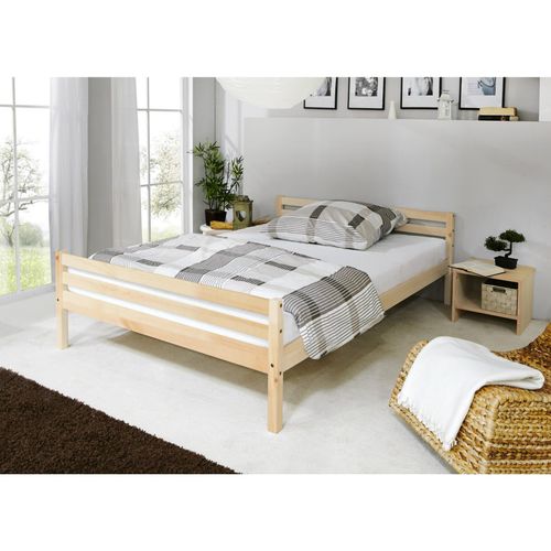 4251105929666 - TiCAA Einzelbett Doppelbett Nadine 140x200 Kiefer 4251105929666 - TiCAA Einzelbett Doppelbett Nadine 140x200 Kiefer