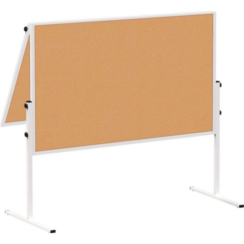 4002390052665 - Moderationstafel Solid 636 68 82 120x150cm mobil Kork + Kork (beidseitig) pinnbar klappbar braun + braun