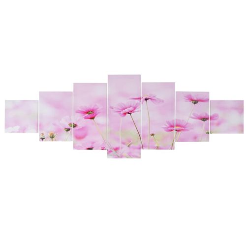 4052826197644 - Leinwandbild H375 XL Wandbild Keilrahmenbild Kunstdruck 7-teilig 245x87cm ~ Blumen