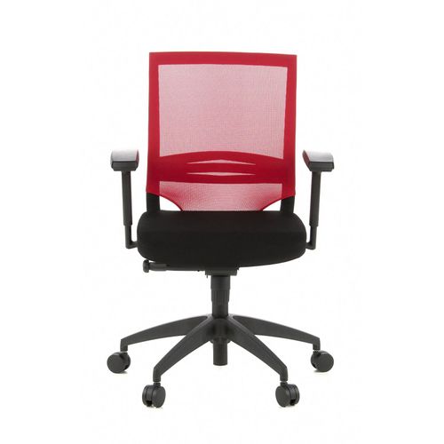 4260182536377 - Profi Bürostuhl PORTO BASE Stoff Netzstoff mit Armlehnen (höhenverstellbar) hjh OFFICE