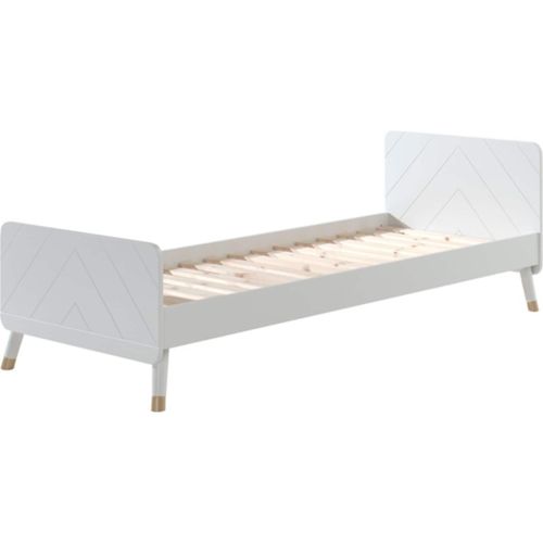5420070232418 - VIPACK - BILLY Einzelbett 90 x 200 cm mit Lattenrost Ausführung lackiert Satin Weiß