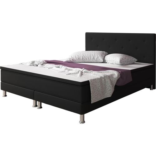 4260465766293 - Inter Handels Boxspringbett Esra 140x200 Webstoff Schwarz 4260465766293 - Inter Handels Boxspringbett Esra 140x200 Webstoff Schwarz