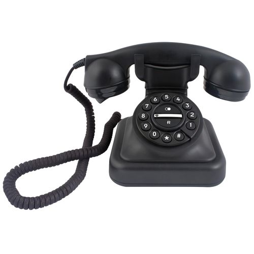 8712412562459 - FYSIC Graham - Schnurgebundenes Retro-Telefon schwarz