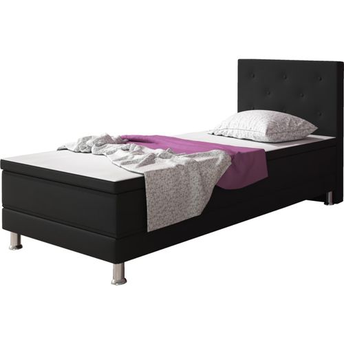 4260465766330 - Inter Handels Boxspringbett Esra 90x200 Webstoff Schwarz 4260465766330 - Inter Handels Boxspringbett Esra 90x200 Webstoff Schwarz