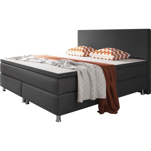 4260465760482 - IHG Boxspringbett Berlin 180x200 cm Webstoff Anthrazit 4260465760482 - IHG Boxspringbett Berlin 180x200 cm Webstoff Anthrazit