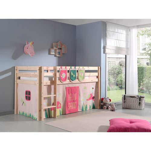 5420070227735 - VIPACK - Spielbett Pino mit Textilset Vorhang und 3 Taschen Spring Ausf Kiefer massiv natur 5420070227735 - VIPACK - Spielbett Pino mit Textilset Vorhang und 3 Taschen Spring Ausf Kiefer massiv natur