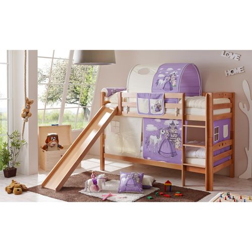 4251105902782 - Ticaa Etagenbett mit Rutsche Lupo Buche massiv Natur Horse (lila) 4251105902782 - Ticaa Etagenbett mit Rutsche Lupo Buche massiv Natur Horse (lila)