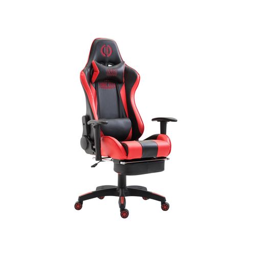 4251380456437 - Gaming Bürostuhl BOAVISTA mit Kunstlederbezug max belastbar bis 136 kg Gaming Stuhl mit ohne Fußablage Chefsessel mit Wippmechanismus