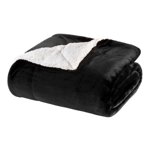 9120106127836 - WOHNWOHL® Flauschige Sherpa Kuscheldecke • Mikrofaser Wohndecke • Fleecedecke als Sofaüberwurf • Sofadecke Tagesdecke Wohnzimmerdecke • Teddyfleece Decke für Bett und Sofa