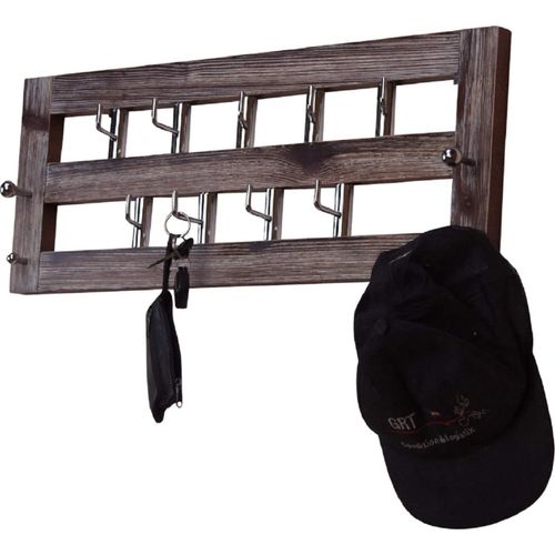 4046884009421 - Möbel Direkt Online - Holzgarderobe Ellen i mit 9 drehbaren Haken used-look braun 4046884009421 - Möbel Direkt Online - Holzgarderobe Ellen i mit 9 drehbaren Haken used-look braun