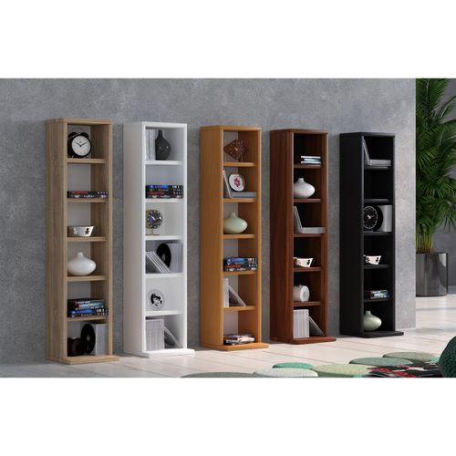 4012246120509 - Standregal Holzregal stehend platzsparender CD Schrank für 102 CDs oder 36 DVDs Maße H 92 x B 21 x T 20 cm Elegantes DVD Regal stehend Blu-Ray Regal CD Regal - Elementa Gr 21 schwarz B21cm H92cm T20cm Holzwerkstoff Holz Spanplatte Regale 4012246120509 - Standregal Holzregal stehend platzsparender CD Schrank für 102 CDs oder 36 DVDs Maße H 92 x B 21 x T 20 cm Elegantes DVD Regal stehend Blu-Ray Regal CD Regal - Elementa Gr 21 schwarz B21cm H92cm T20cm Holzwerkstoff Holz Spanplatte Regale