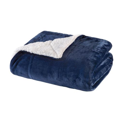 9120106127850 - WOHNWOHL® Flauschige Sherpa Kuscheldecke • Mikrofaser Wohndecke • Fleecedecke als Sofaüberwurf • Sofadecke Tagesdecke Wohnzimmerdecke • Teddyfleece Decke für Bett und Sofa