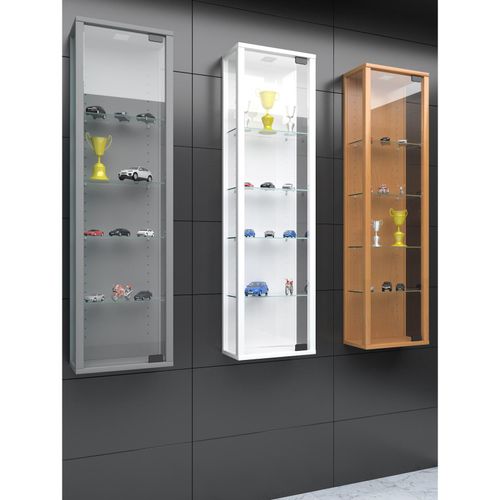 4051814345357 - Wandregal Glasvitrine hängend Vitrine Glas mit ESG-Sicherheitsglas Maße ca H 115 x B 33 x T 18 cm Hängevitrine Glas Modern und platzsparend Glas Vitrinenschrank - Stano Mini Gr 33 weiß B33cm H115cm T18cm Holzwerkstoff Holz Spanplatte Glas Regale 4051814345357 - Wandregal Glasvitrine hängend Vitrine Glas mit ESG-Sicherheitsglas Maße ca H 115 x B 33 x T 18 cm Hängevitrine Glas Modern und platzsparend Glas Vitrinenschrank - Stano Mini Gr 33 weiß B33cm H115cm T18cm Holzwerkstoff Holz Spanplatte Glas Regale