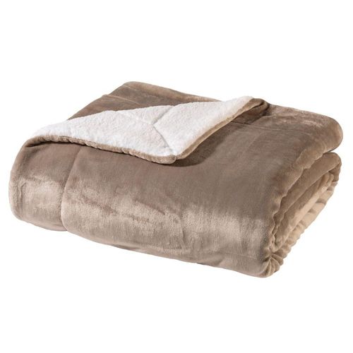 9120106127867 - WOHNWOHL® Flauschige Sherpa Kuscheldecke • Mikrofaser Wohndecke • Fleecedecke als Sofaüberwurf • Sofadecke Tagesdecke Wohnzimmerdecke • Teddyfleece Decke für Bett und Sofa