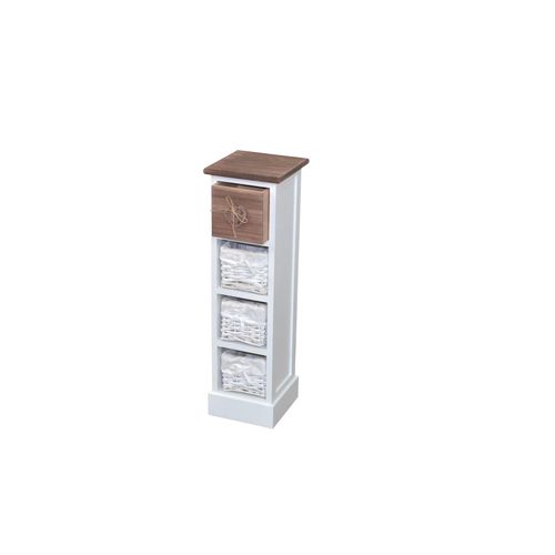 4046884074856 - Möbel Direkt Online - Kleine Kommode Standregal Georg weiß braun 4046884074856 - Möbel Direkt Online - Kleine Kommode Standregal Georg weiß braun