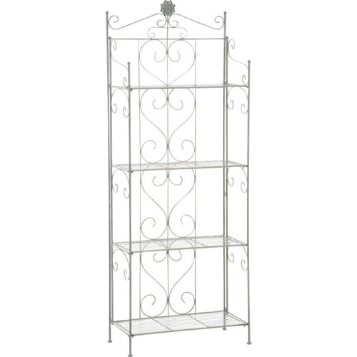 4250420289639 - LENJA stabiles Standregal im Landhausstil I Klappbares Eisenregal mit 4 Regalböden I In verschiedenen Farben erhältlich