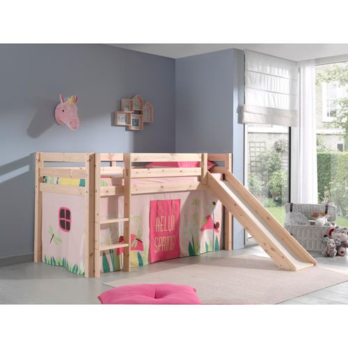 5420070228084 - VIPACK - Spielbett Pino inkl Rutsche mit Textilset Vorhang Spring Ausf Kiefer massiv natur 5420070228084 - VIPACK - Spielbett Pino inkl Rutsche mit Textilset Vorhang Spring Ausf Kiefer massiv natur
