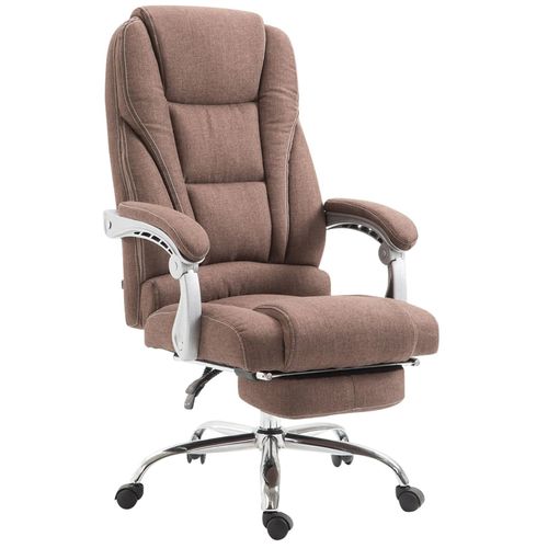 4251380464883 - Bürostuhl Pacific mit Stoffbezug Schreibtischstuhl mit Laufrollen Relaxsessel mit ausziehbarer Fußstütze Max Belastbarkeit 150 kg