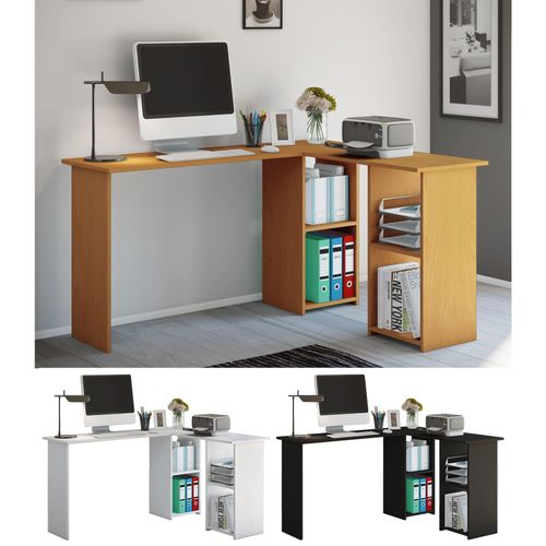 4051814365980 - Computertisch Eckschreibtisch Maße H 73 x B 136 x T 112 cm Schreibtisch mit PC-Fach – Lusias