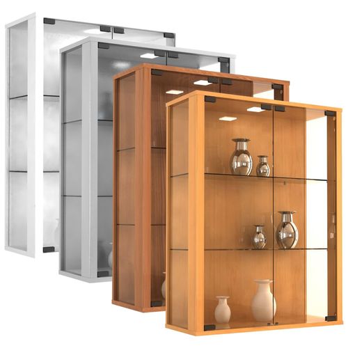 4051814334375 - Wandregal Glasvitrine hängend Vitrine Glas mit ESG-Sicherheitsglas Maße H 80 x B 60 x T 25 cm Hängevitrine Glas Modern und platzsparend Glas Vitrinenschrank - Udina Gr 60 silber B60cm H80cm T25cm Holzwerkstoff Holz Spanplatte Glas Regale 4051814334375 - Wandregal Glasvitrine hängend Vitrine Glas mit ESG-Sicherheitsglas Maße H 80 x B 60 x T 25 cm Hängevitrine Glas Modern und platzsparend Glas Vitrinenschrank - Udina Gr 60 silber B60cm H80cm T25cm Holzwerkstoff Holz Spanplatte Glas Regale