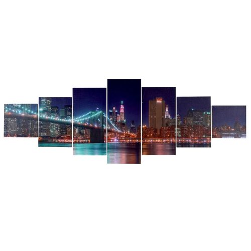 4052826197637 - Leinwandbild H375 XL Wandbild Keilrahmenbild Kunstdruck 7-teilig 245x87cm ~ New York 4052826197637 - Leinwandbild H375 XL Wandbild Keilrahmenbild Kunstdruck 7-teilig 245x87cm ~ New York