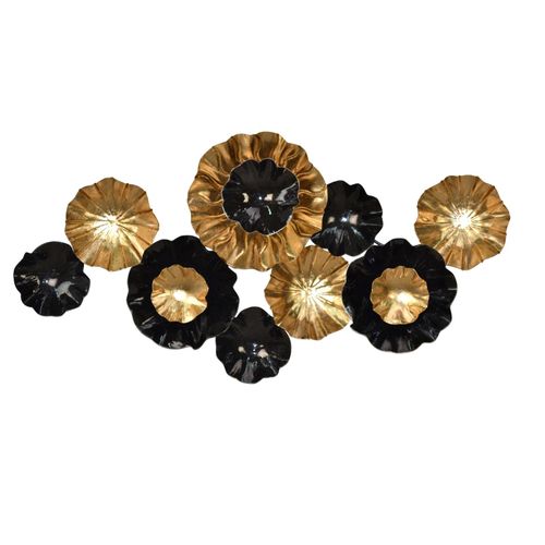 4046884074191 - Möbel Direkt Online - Metall Wanddekoration Kate schwarz gold