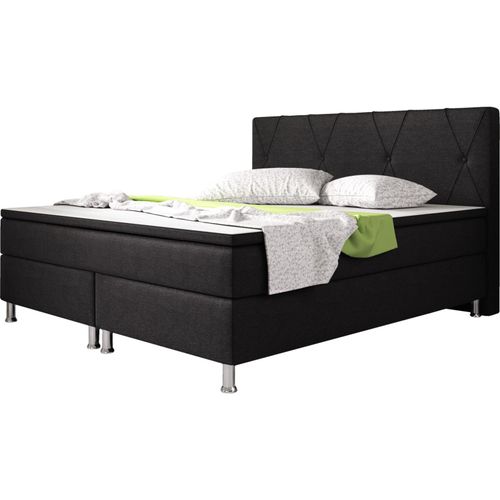 4260465766071 - Inter Handels Boxspringbett Boston 180x200 cm schwarz 4260465766071 - Inter Handels Boxspringbett Boston 180x200 cm schwarz