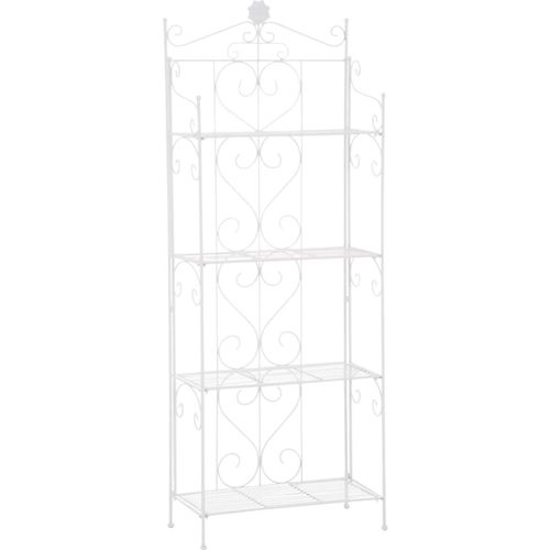 4250420289585 - LENJA stabiles Standregal im Landhausstil I Klappbares Eisenregal mit 4 Regalböden I In verschiedenen Farben erhältlich