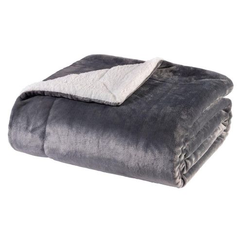 9120106127720 - WOHNWOHL® Flauschige Sherpa Kuscheldecke • Mikrofaser Wohndecke • Fleecedecke als Sofaüberwurf • Sofadecke Tagesdecke Wohnzimmerdecke • Teddyfleece Decke für Bett und Sofa