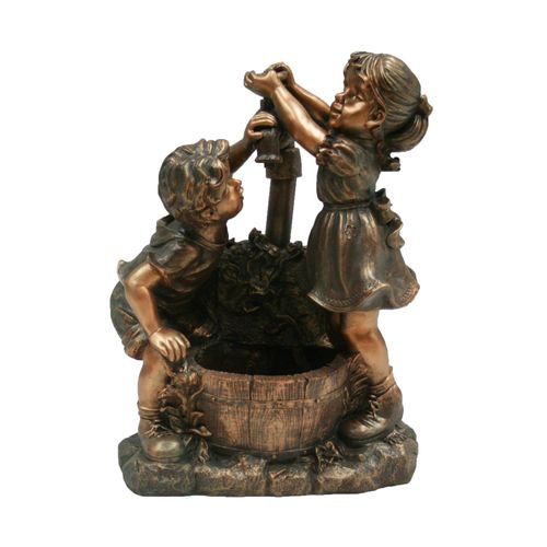 8711465870597 - MEMPHIS - Polyresin Rustikale Dekoratio n Kinder am Brunnen - 350l h - H64 x 8711465870597 - MEMPHIS - Polyresin Rustikale Dekoratio n Kinder am Brunnen - 350l h - H64 x