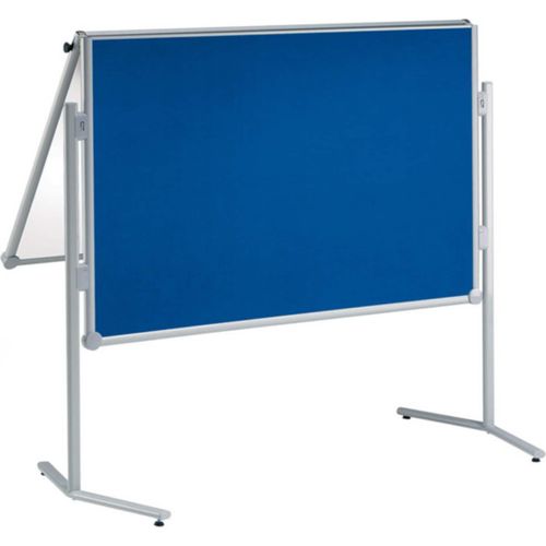 4002390024297 - Moderationstafel Pro 638 07 82 120x150cm Textil + Whiteboard (beidseitig) pinnbar klappbar beschreibbar magnetisch mit Ro