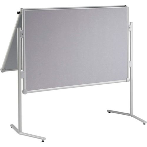 4002390024242 - Moderationstafel Pro 120x150cm Glasfaser + Glasfaser (beidseitig) pinnbar klappbar mit Rollen grau + grau 4002390024242 Ma