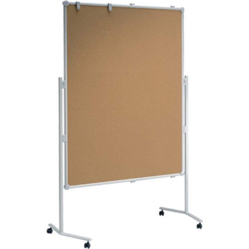 4002390024273 - Moderationstafel Professional 63805-82 120x150cm Kork + Kork (beidseitig) pinnbar mit Rollen braun + braun 4002390024273 He