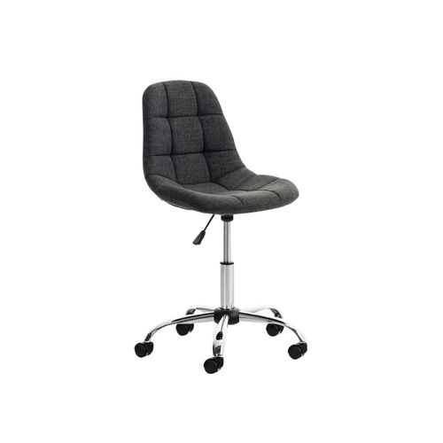 4251380460199 - Bürostuhl Emil I Höhenverstellbarer Drehstuhl Mit Stoffbezug Und Metallgestell In Chromoptik I Schreibtischstuhl Mit Gestepptem Sitz