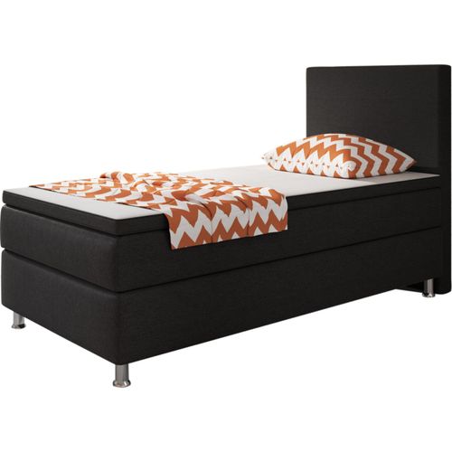 4260465765913 - IHG Boxspringbett Berlin 90x200 cm Webstoff Schwarz 4260465765913 - IHG Boxspringbett Berlin 90x200 cm Webstoff Schwarz