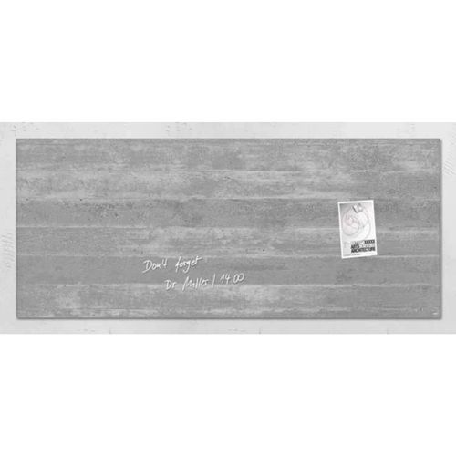 4004360836053 - Glas-Magnetboard artverum GL 248 130x55cm grau Design Sichtbeton 4004360836053 Sigel