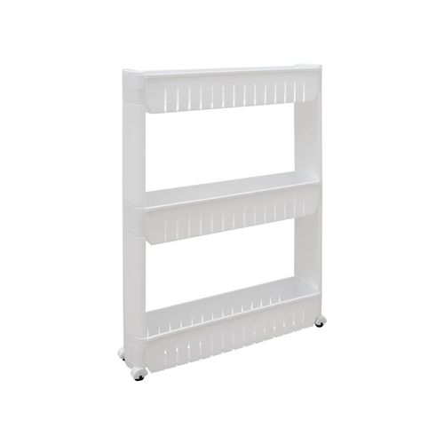 4057216036749 - Eyepower - Nischenregal 125cm schmal Nischenwagen Rollregal klein Küchen-Regal Standregal - weiss 4057216036749 - Eyepower - Nischenregal 125cm schmal Nischenwagen Rollregal klein Küchen-Regal Standregal - weiss