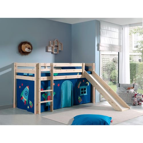 5420070228176 - VIPACK - Spielbett Pino inkl Rutsche mit Textilset Vorhang Astro Ausf Kiefer massiv natur 5420070228176 - VIPACK - Spielbett Pino inkl Rutsche mit Textilset Vorhang Astro Ausf Kiefer massiv natur