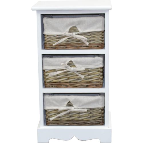 4046884064017 - Möbel Direkt Online - Regal Sansibarmit 3 Weidenkörben uni weiß 4046884064017 - Möbel Direkt Online - Regal Sansibarmit 3 Weidenkörben uni weiß
