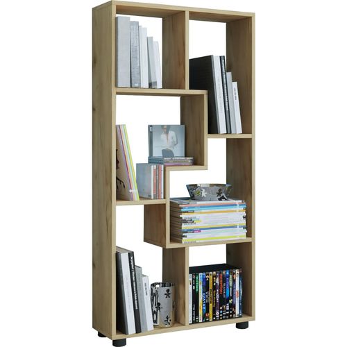 4051814403293 - Standregal Holzregal stehend platzsparendes Regal Maße H 119 x B 60 x T 20 cm Elegantes Regal stehend Aufbewahrungsregal Bücherregal Raumteiler Blina Gr 60 honig eiche B60cm H119cm T20cm Holzwerkstoff Holz Spanplatte Regale