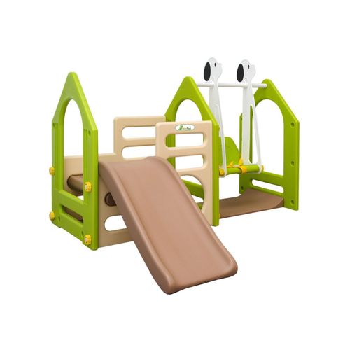 4260352171353 - Littletom - Kinder Spielplatz ab 1 Jahr 155x135 Garten Spielturm - Baby Rutsche mit Schaukel - grün 4260352171353 - Littletom - Kinder Spielplatz ab 1 Jahr 155x135 Garten Spielturm - Baby Rutsche mit Schaukel - grün