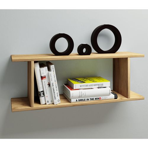 4051814410543 - Holzregal hängend platzsparendes Regal Maße H 28 x B 80 x T 20 cm Elegantes Regal hängend Aufbewahrungsregal Bücherregal Wandboard - Sirola Mini