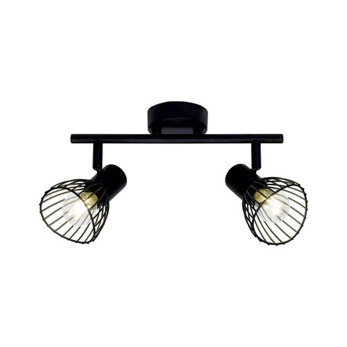 4004353306556 - Lampe Elhi Spotrohr 2flg schwarz 2x D45 E14 40W geeignet für Tropfenlampen (nicht enthalten) Köpfe schwenkbar - schwarz - Brilliant 4004353306556 - Lampe Elhi Spotrohr 2flg schwarz 2x D45 E14 40W geeignet für Tropfenlampen (nicht enthalten) Köpfe schwenkbar - schwarz - Brilliant