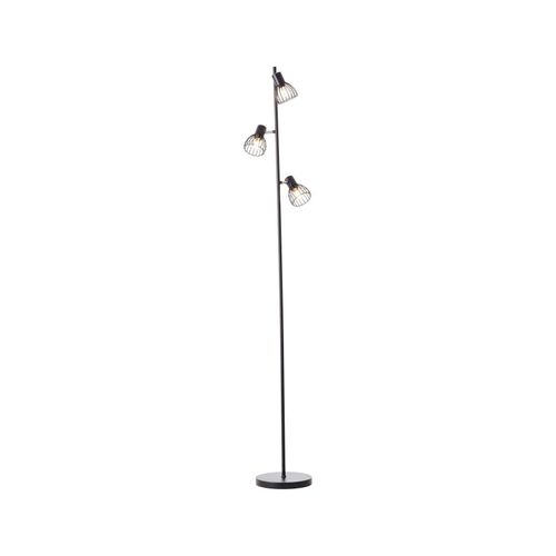 4004353390951 - Lampe Blacky Standleuchte 3flg schwarz matt 3x D45 E14 25W Mit Fußschalter - schwarz - Brilliant 4004353390951 - Lampe Blacky Standleuchte 3flg schwarz matt 3x D45 E14 25W Mit Fußschalter - schwarz - Brilliant