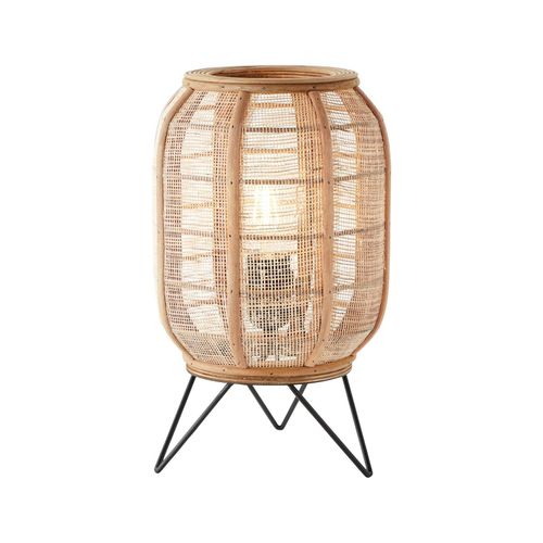 4004353394720 - Lampe Tanah Tischleuchte schwarz natur 1x A60 E27 42W Mit Schnurzwischenschalter - braun - Brilliant 4004353394720 - Lampe Tanah Tischleuchte schwarz natur 1x A60 E27 42W Mit Schnurzwischenschalter - braun - Brilliant