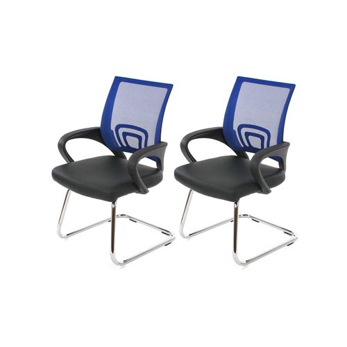 4052826173129 - 2er-Set Konferenzstuhl Afragola Besucherstuhl Kunstleder MVG-zertifiziert ~ blau 4052826173129 - 2er-Set Konferenzstuhl Afragola Besucherstuhl Kunstleder MVG-zertifiziert ~ blau