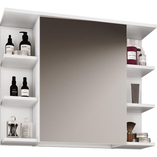 4051814409332 - Badspiegel Badschrank zeitlos Maße ca H 64 x B 80 cm T 21 cm ausreichend Stauraum Spiegelschrank - Zalo Gr 80 weiß B80cm H64cm T21cm Holzwerkstoff Spiegel 4051814409332 - Badspiegel Badschrank zeitlos Maße ca H 64 x B 80 cm T 21 cm ausreichend Stauraum Spiegelschrank - Zalo Gr 80 weiß B80cm H64cm T21cm Holzwerkstoff Spiegel